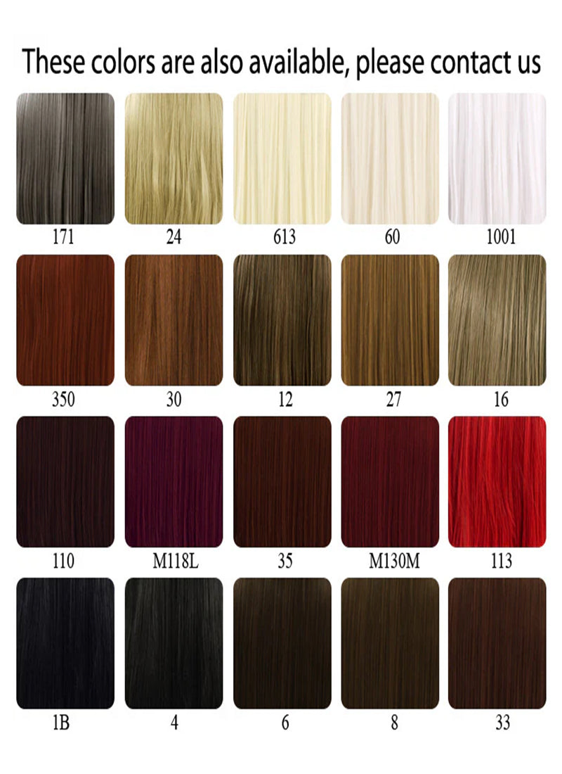 18"/28"/39" Straight Heat Resistant Custom Made Synthetic Sewn Hair Weft