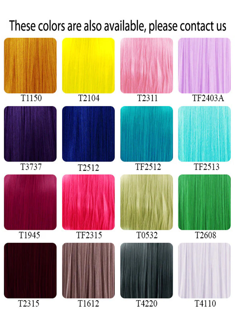 18"/28"/39" Straight Heat Resistant Custom Made Synthetic Sewn Hair Weft