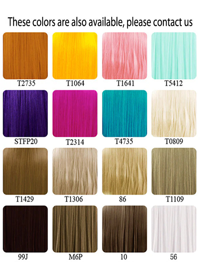 18"/28"/39" Straight Heat Resistant Custom Made Synthetic Sewn Hair Weft