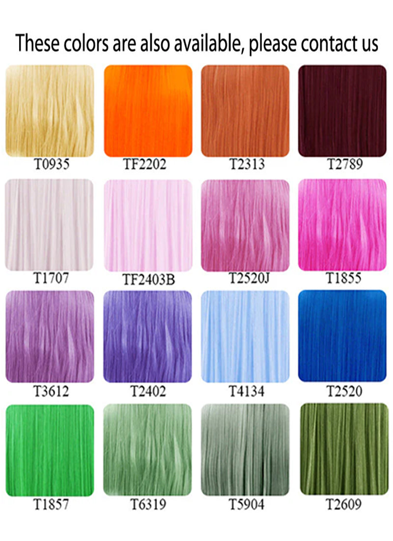 18"/28"/39" Straight Heat Resistant Custom Made Synthetic Sewn Hair Weft