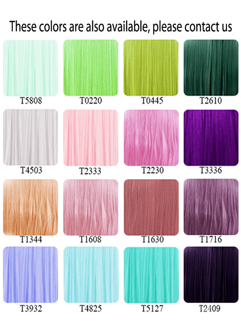 18"/28"/39" Straight Heat Resistant Custom Made Synthetic Sewn Hair Weft