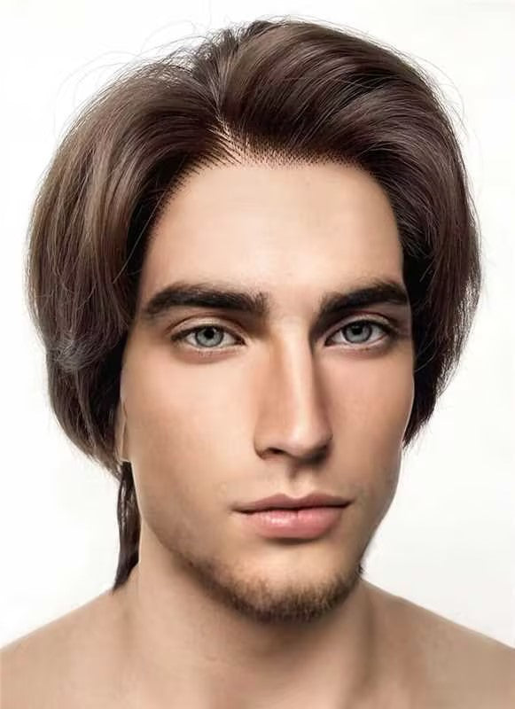 Disney Tangled Flynn Rider Brunette Straight Lace Front Synthetic Men's Wig LF6031