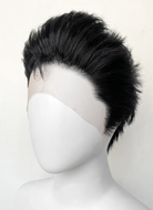 Nana Ren Honjo Wavy Black Lace Front Synthetic Men's Wig LF6075