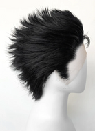Nana Ren Honjo Wavy Black Lace Front Synthetic Men's Wig LF6075