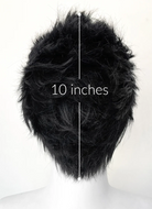 Nana Ren Honjo Wavy Black Lace Front Synthetic Men's Wig LF6075