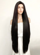 Final Fantasy Remake Tifa Lockhart Long Straight Natural Black Lace Front Synthetic Wig LF701AA