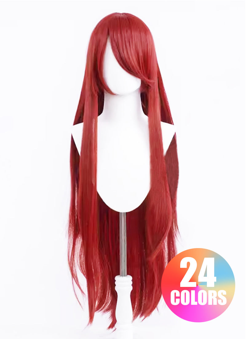 Long Straight Red Cosplay Wig LW005