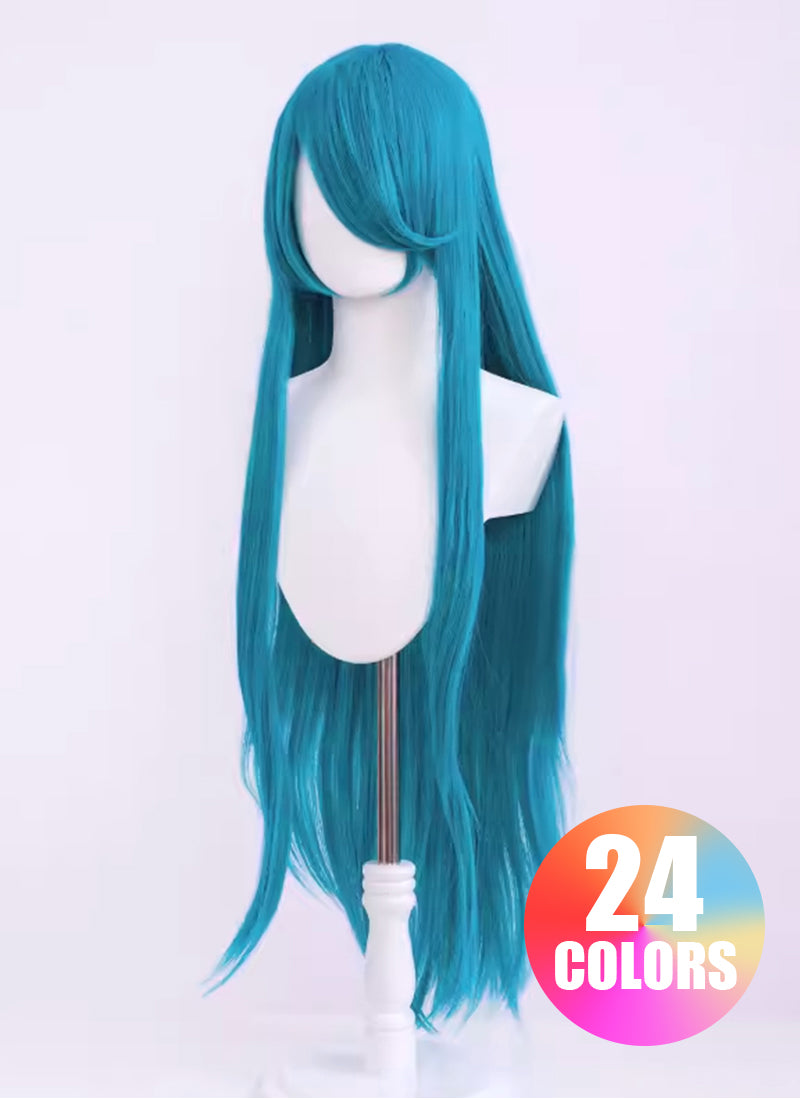 Long Straight Turquoise Blue Cosplay Wig LW008