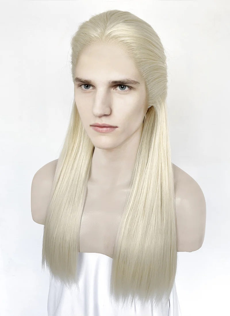 House of the Dragon Aemond Targaryen Straight Platinum Blonde Lace Front Synthetic Men's Wig LW4042