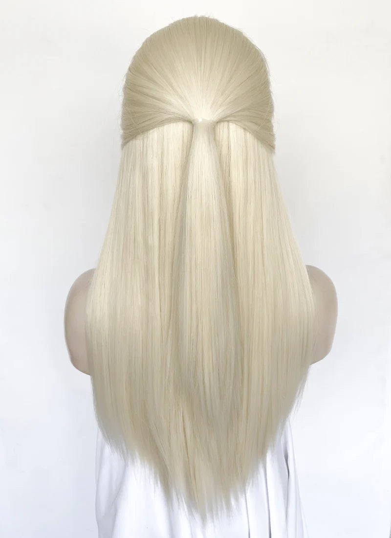 House of the Dragon Aemond Targaryen Straight Platinum Blonde Lace Front Synthetic Men's Wig LW4042