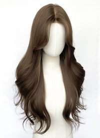 Long Wavy Brown Synthetic Wig NL073