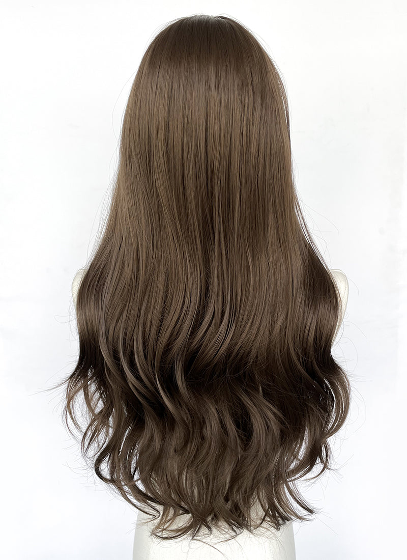 Long Wavy Brown Synthetic Wig NL073