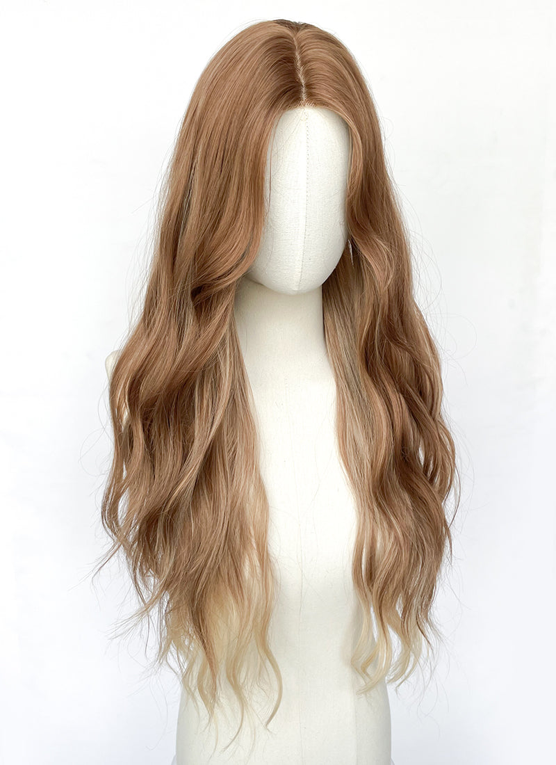 Long Wavy Mixed Brown Synthetic Wig NL075