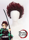 Demon Slayer: Kimetsu no Yaiba Tanjiro Kamad Short Red Ombre Cosplay Wig TB1673