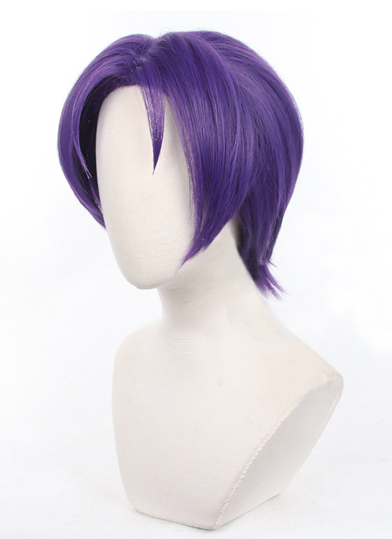 Blue Lock Mikage Reo Short Purple Cosplay Wig TB1688