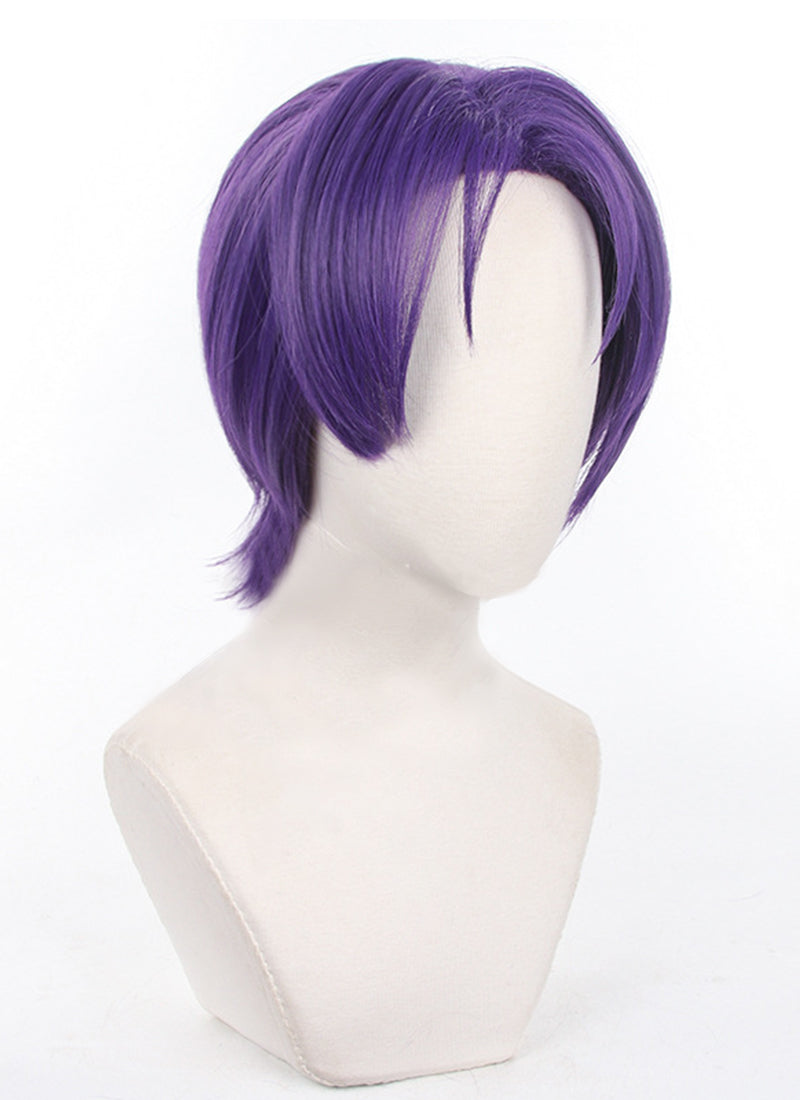 Blue Lock Mikage Reo Short Purple Cosplay Wig TB1688