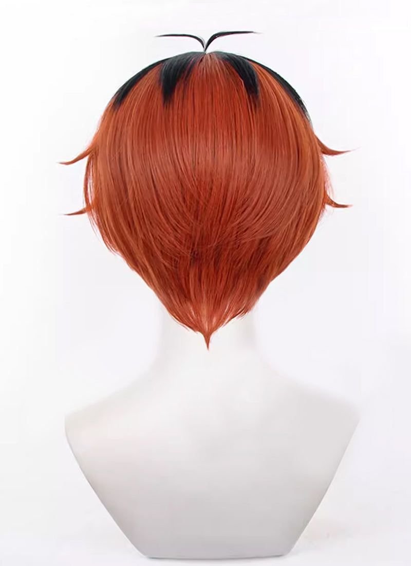 Frieren: Beyond Journey's End Stark Short Orange Red With Dark Roots Cosplay Wig TB1695