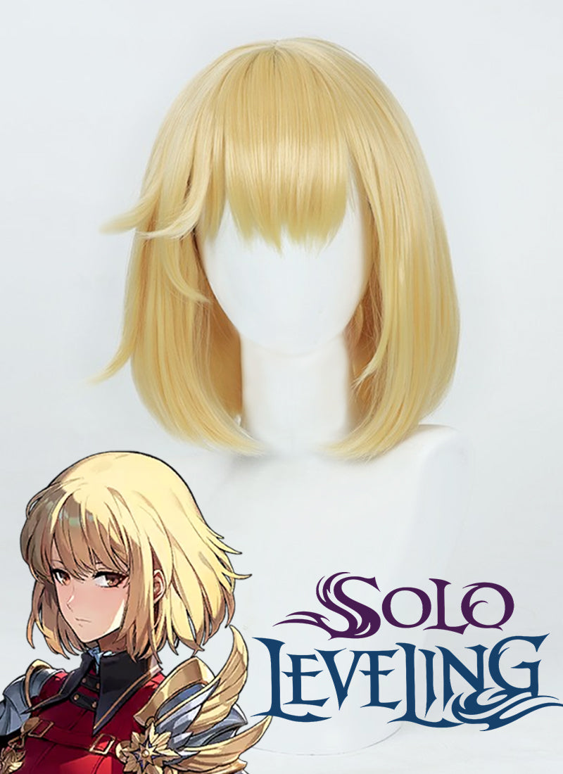 Solo leveling Cha Hae-In Medium Blonde Cosplay Wig TB1697