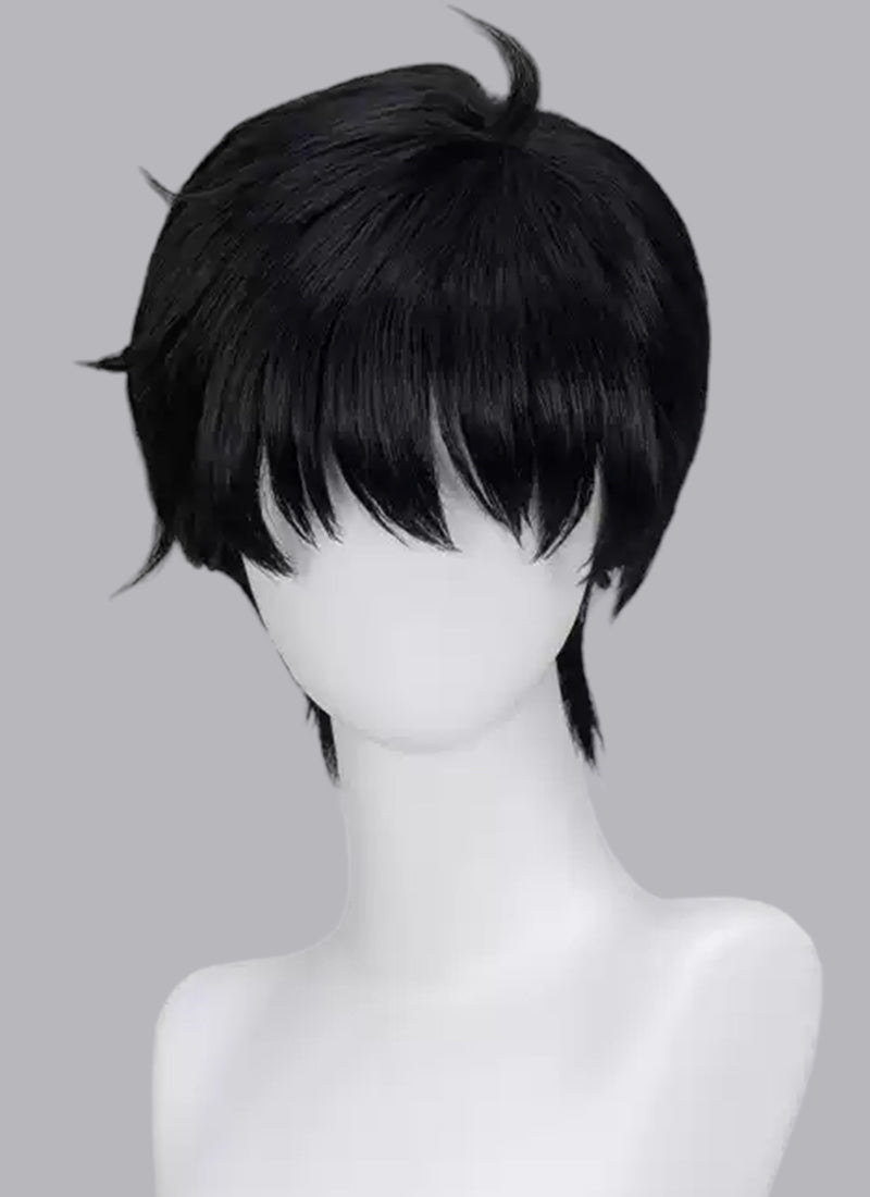 Solo leveling Sung Jinwoo Short Black Cosplay Wig TB1721