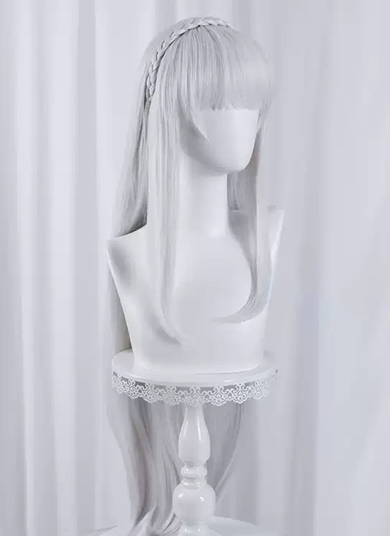 Re: Life In A Different World From Zero Emilia Long Straight White Cosplay Wig TB1723