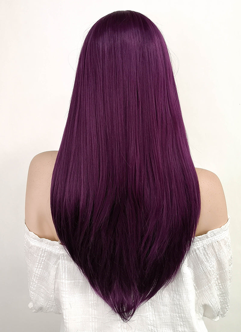League of Legends Kai'Sa Long Straight Dark Purple Lace Front Synthetic Hair Wig LF029 - CosplayBuzz