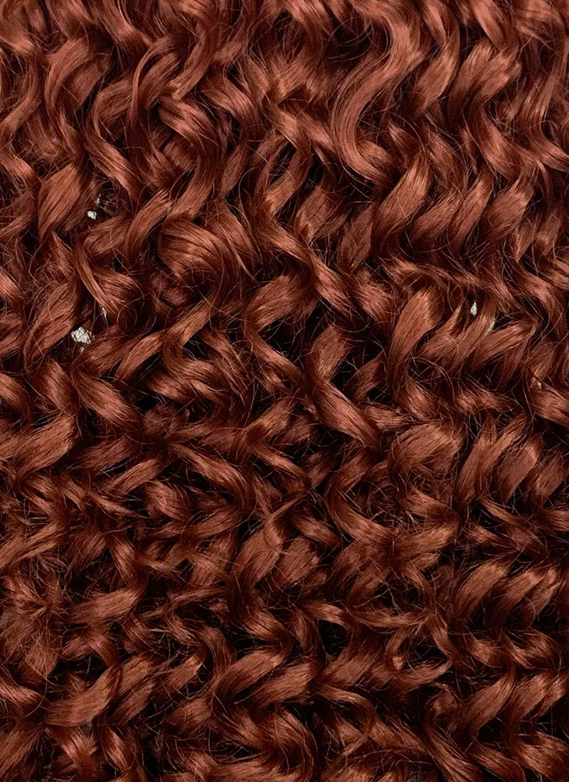 Long Curly Auburn Lace Front Synthetic Hair Wig LF1308