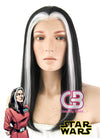 Star Wars Ysanne Isard Short Straight Black Mixed White Lace Front Synthetic Hair Wig LF1605 - CosplayBuzz
