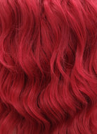 Medium Wavy Bob Red Lace Front Synthetic Hair Wig LF408 - CosplayBuzz