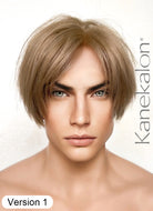 Resident Evil 4 Leon S. Kennedy Brunette Blonde Lace Front Kanekalon Synthetic Men's Wig LF6009
