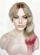 Spider-Man: Across the Spider-Verse Gwen Stacy Blonde Pink Ombre With Dark Roots Lace Front Synthetic Wig LFK5548