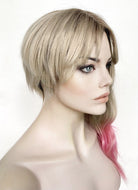 Spider-Man: Across the Spider-Verse Gwen Stacy Blonde Pink Ombre With Dark Roots Lace Front Synthetic Wig LFK5548
