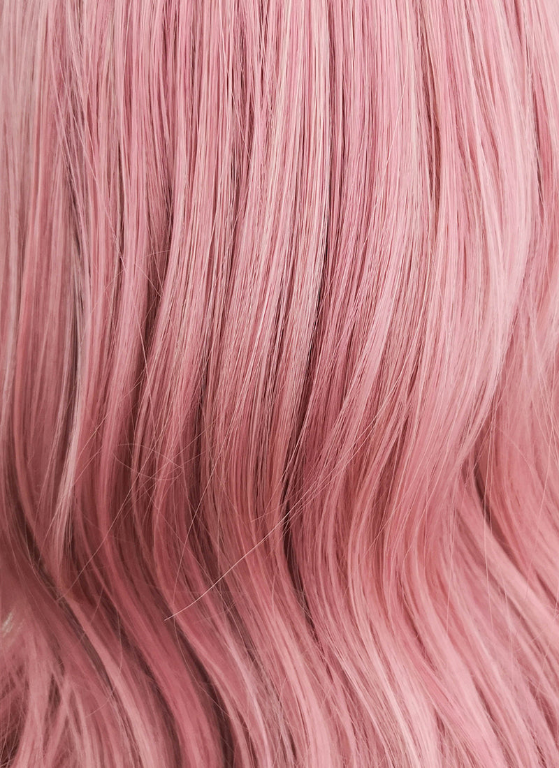 Medium Wavy Pink Bob Cosplay Wig NS063