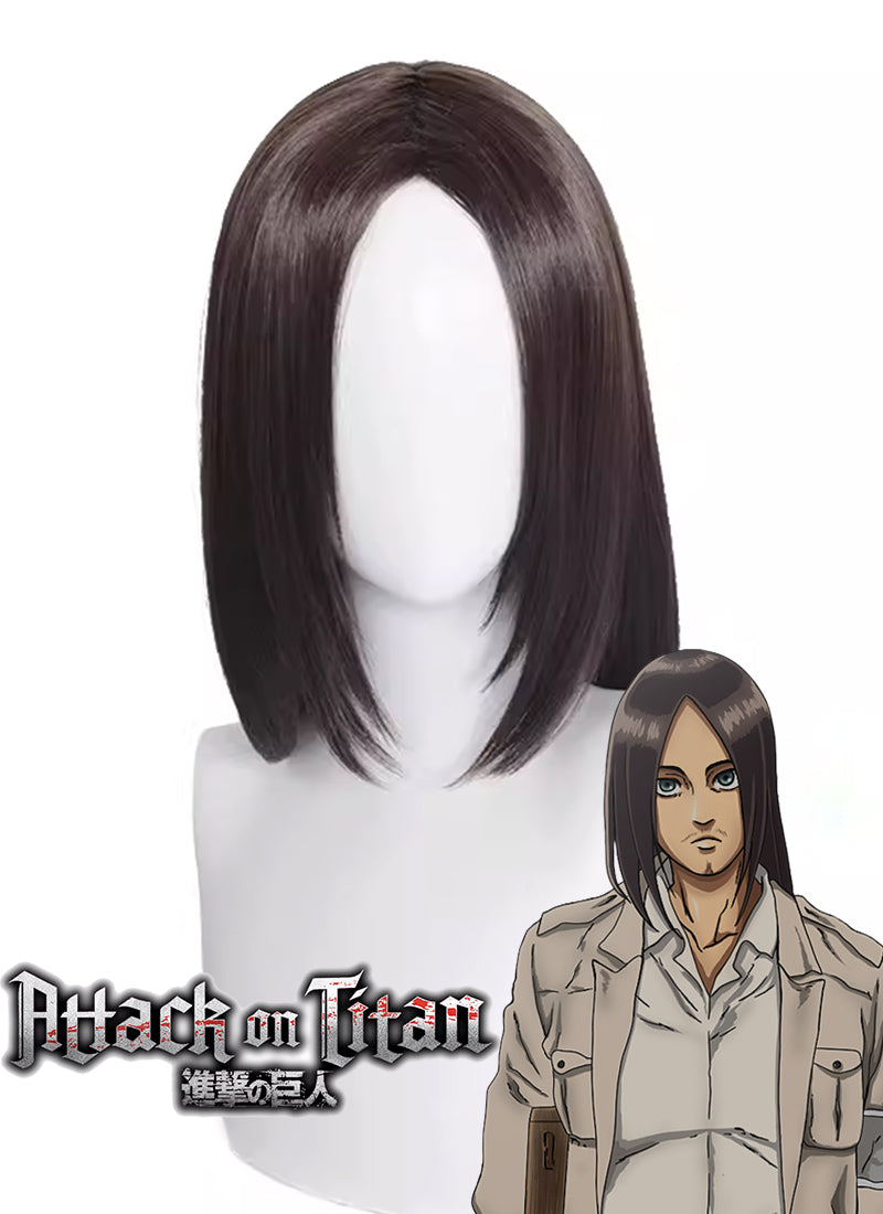 Attack on Titan Eren Yeager Medium Brunette Cosplay Wig TB1667