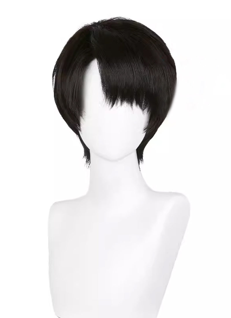 Attack on Titan Levi Ackerman Short Brunette Cosplay Wig TB1671