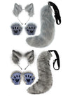 Furry Fox Ears and Tail and Gloves Set Cosplay Accessories AC106