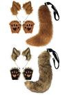 Furry Fox Ears and Tail and Gloves Set Cosplay Accessories AC106