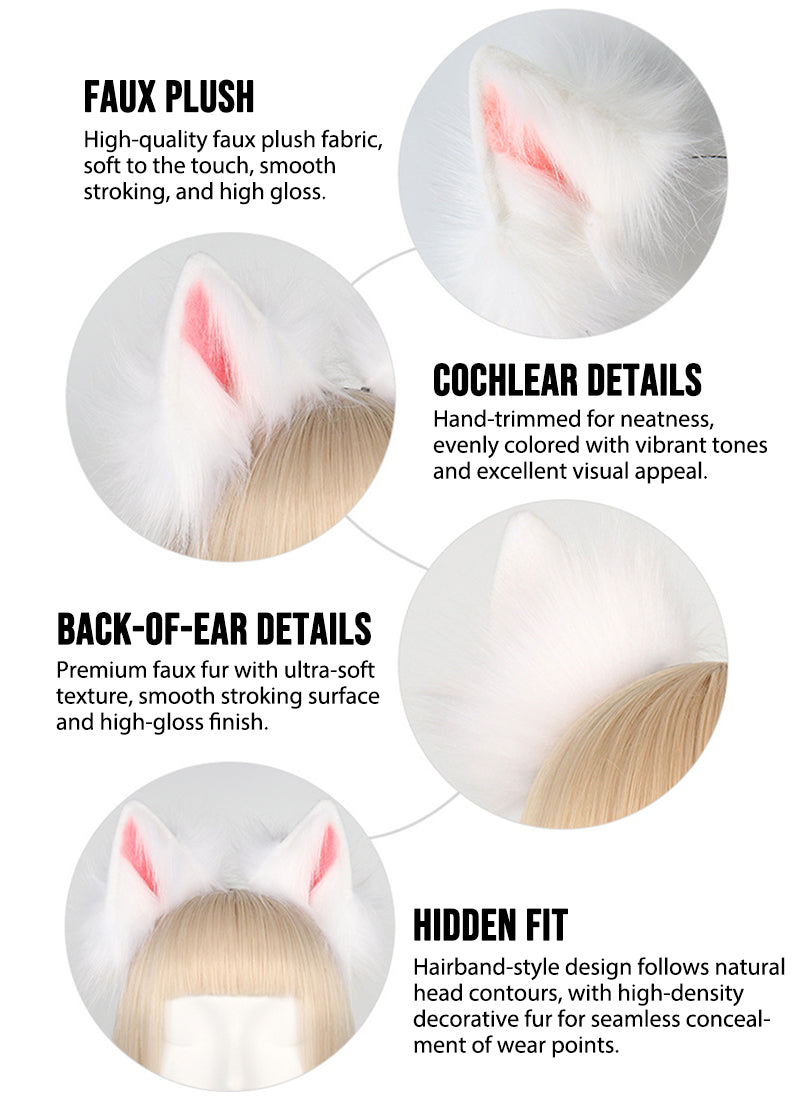 Furry Fox Ears and Tail and Gloves Set Cosplay Accessories AC106