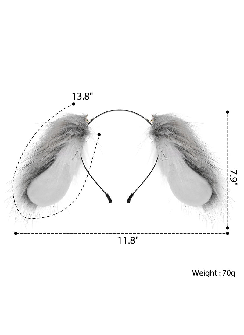 Furry Plush Lop Dog Headband Cosplay Accessories AC107