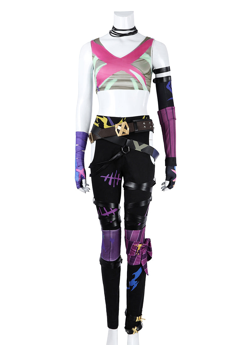 Arcane: League of Legends LOL Jinx Cosplay Costume Outfit Full Set CS822