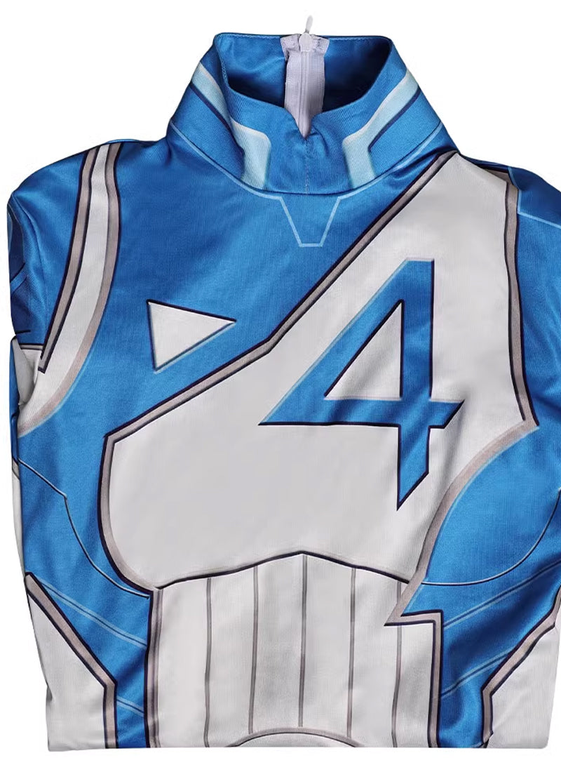 Marvel Rivals Invisible Woman Bodysuit Blue-Silver Cosplay Costume CS827