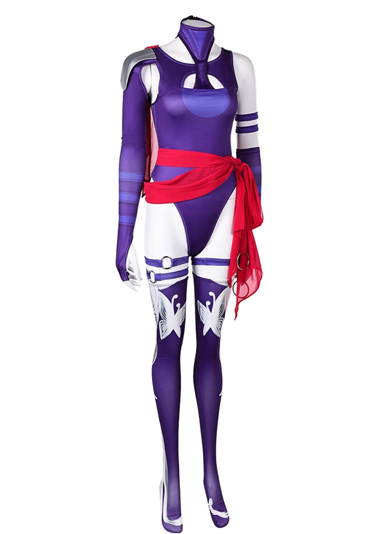Marvel Rivals Psylocke Cosplay Set Purple Ninja Bodysuit Roleplay CS828