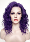 Medium Wavy Purple Lace Front Synthetic Hair Wig LF1288
