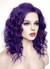 Medium Wavy Purple Lace Front Synthetic Hair Wig LF1288