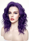 Medium Wavy Purple Lace Front Synthetic Hair Wig LF1288