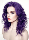 Medium Wavy Purple Lace Front Synthetic Hair Wig LF1288