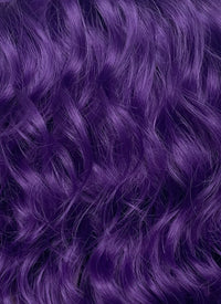 Medium Wavy Purple Lace Front Synthetic Hair Wig LF1288