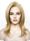 Medium Straight Golden Blonde Lace Front Synthetic Hair Wig LF1320