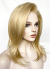 Medium Straight Golden Blonde Lace Front Synthetic Hair Wig LF1320