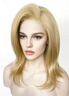 Medium Straight Golden Blonde Lace Front Synthetic Hair Wig LF1320
