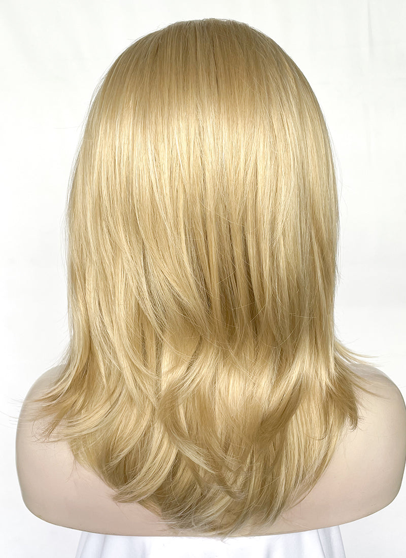 Medium Straight Golden Blonde Lace Front Synthetic Hair Wig LF1320